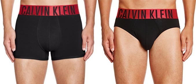 Calvin Klein Men's Power Red Trunk and Briefs Calvin Klein Men's Power Red Trunk and Briefs