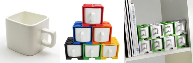 Gattola Large Ceramic Cube Mugs Gattola Large Ceramic Cube Mugs