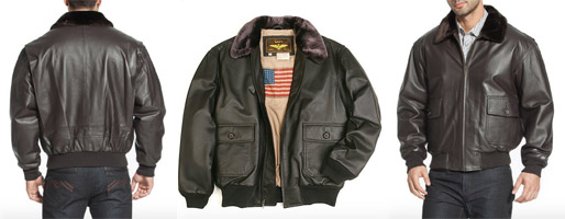 Navy G-1 Leather Flight Bomber Jacket