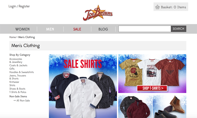Joe Browns Page