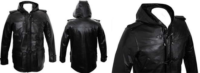 Leather Duffle Jacket