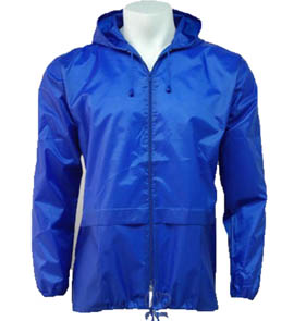 blue cagoule