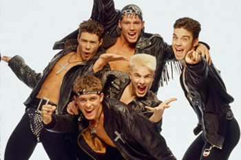 Young Take That in Leather