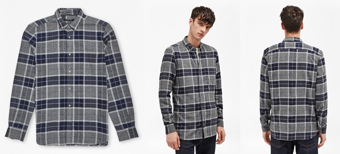 French Connection Large Check Flannel Shirt French Connection Large Check Flannel Shirt