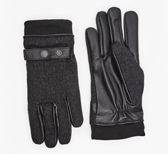 French Connection Wool And Leather Gloves French Connection Wool And Leather Gloves
