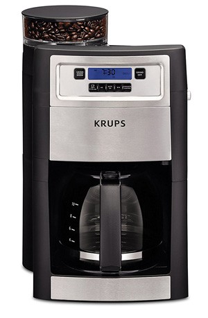 KRUPS KM785D50 Automatic Programmable Grind and Brew Coffee Maker with integrated Burr Grinder