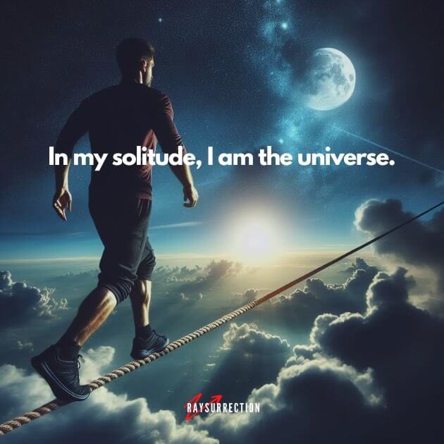 In my solitude, I am the universe.
