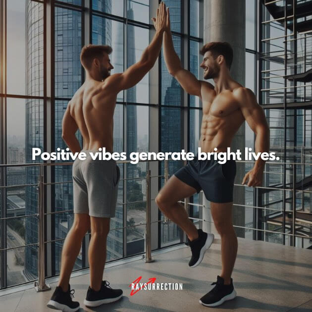 Positive vibes generate bright lives.