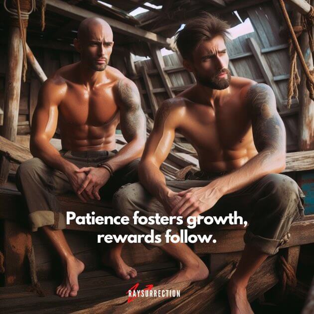 Patience fosters growth, rewards follow.