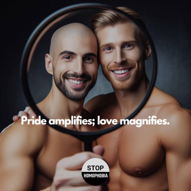 Pride amplifies, love magnifies.