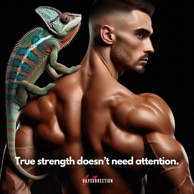 True strength doesn't need attention. True strength doesn't need attention.