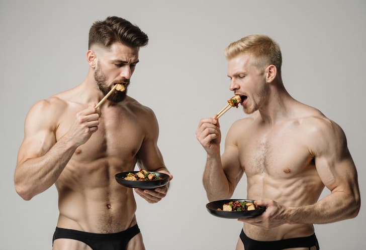 Eating Tofu Cubes Eating Tofu Cubes