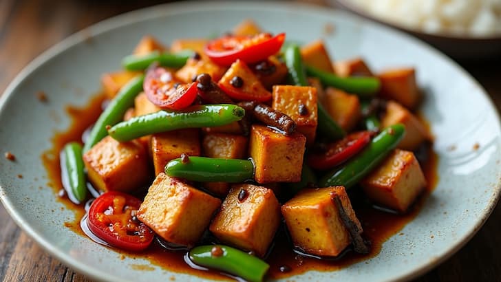 Tofu Green Pepper Chilli Black Bean Sauce Recipe Tofu Green Pepper Chilli Black Bean Sauce Recipe