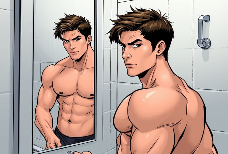 pose shirtless in the bathroom mirror pose shirtless in the bathroom mirror