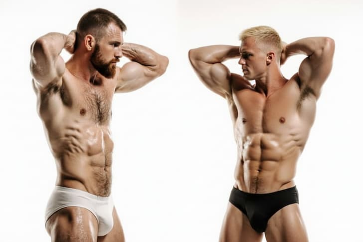 Muscle Competition Beach Volleyball